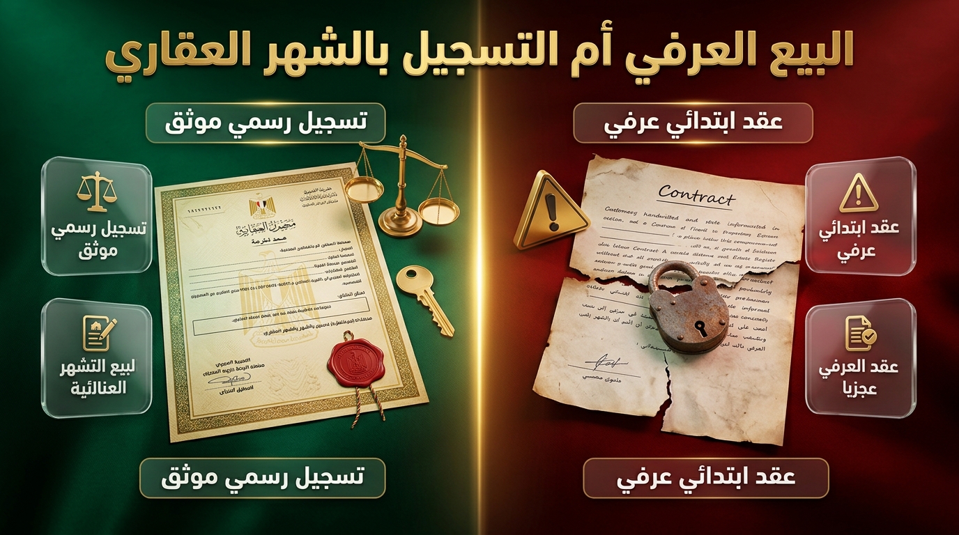البيع العرفي أم التسجيل بالشهر العقاري
